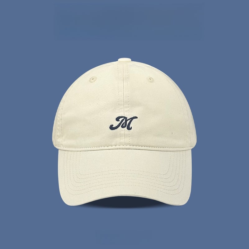 Korean Style Small Fresh Simple Letter Embroidered Baseball Cap Women'S Summer Fashion All-Match Milk Yellow Couple Cap - Image 5